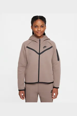 Nike Sportswear Tech Fleece-hættetrøje med fuld lynlås til piger
