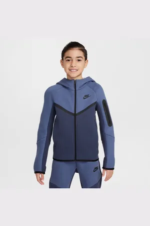 Nike Sportswear Tech Fleece-hættetrøje med lynlås til større børn