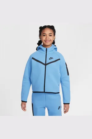 Nike Sportswear Tech Fleece-hættetrøje med fuld lynlås til piger