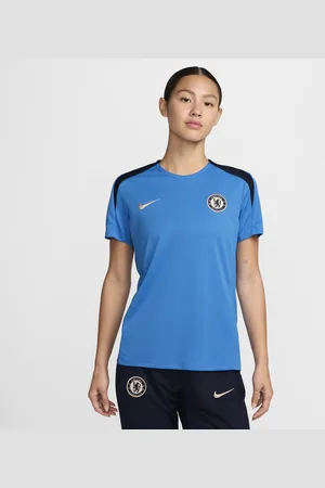 Nike Kortærmet Chelsea FC Strike Dri-FIT-fodboldoverdel i maskinstrik til kvinder