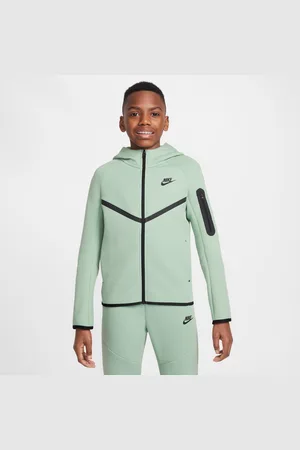 Nike Sportswear Tech Fleece-hættetrøje med lynlås til større børn