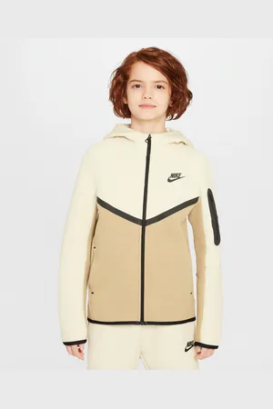 Nike Sportswear Tech Fleece-hættetrøje med lynlås til større børn