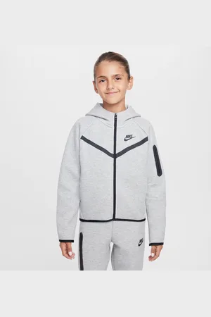 Nike Sportswear Tech Fleece-hættetrøje med fuld lynlås til piger