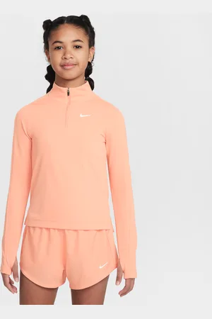 Nike Langærmet Dri-FIT-top med 1/4 lynlås til piger