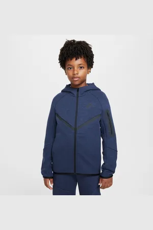 Nike Sportswear Tech Fleece-hættetrøje med lynlås til større børn