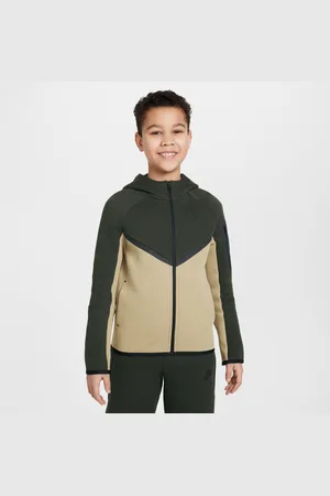 Nike Sportswear Tech Fleece-hættetrøje med lynlås til større børn