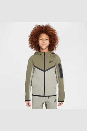 Nike Sportswear Tech Fleece-hættetrøje med lynlås til større børn