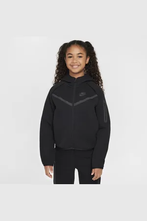 Nike Sportswear Tech Fleece-hættetrøje med fuld lynlås til piger