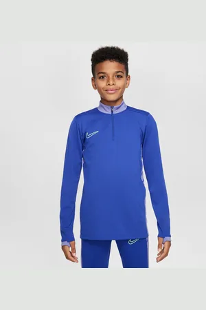 Nike Academy Dri-FIT-fodboldtræningstrøje med lange ærmer og 1/4 lynlås til større børn