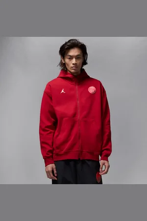 Nike Paris Saint-Germain Hoop Fleece Dri-FIT-hættetrøje med fuld lynlås til mænd