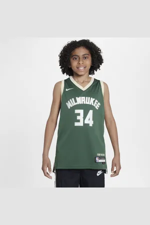 Nike Milwaukee Bucks 2023/24 Icon Edition NBA Swingman-trøje til større børn