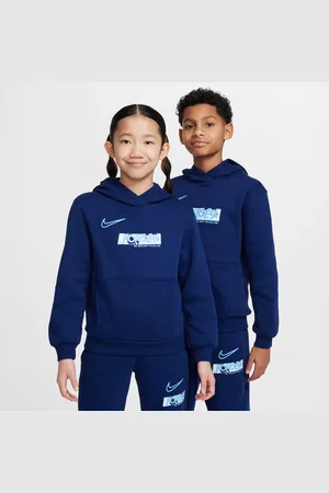 Nike Erling Haaland Club Fleece-hættetrøje til større børn