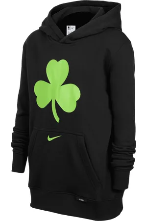 Nike Boston Celtics Club City Edition NBA-hættetrøje i fleece til større børn