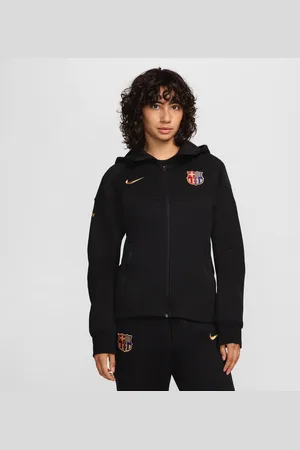 Nike FC Barcelona Tech Fleece Football Windrunner-hættetrøje med fuld lynlås til kvinder