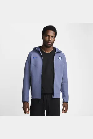 Nike Inter Milan Tech Fleece Windrunner Football-hættetrøje med fuld lynlås til mænd