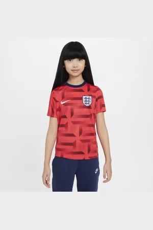 Nike England Academy Pro Dri-FIT Pre-Match-fodboldtrøje med korte ærmer til større børn