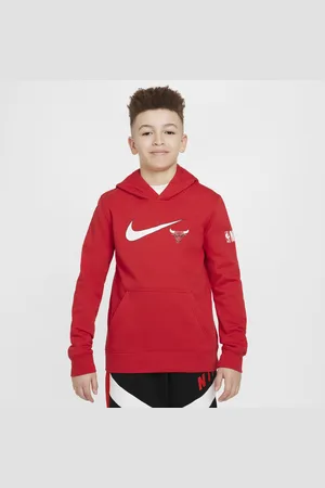 Nike Chicago Bulls Club Fleece Essential NBA-hættetrøje til større børn (drenge)