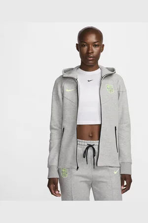 Nike FC Barcelona Tech Fleece Football Windrunner-hættetrøje med fuld lynlås til kvinder