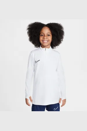 Nike Academy Dri-FIT-fodboldtræningstrøje med lange ærmer og 1/4 lynlås til større børn