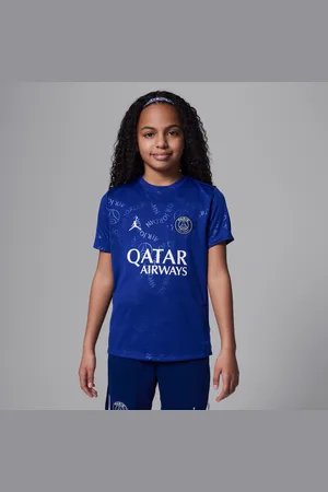 Jordan Kortærmet Paris Saint-Germain Academy Pro Fourth Dri-FIT-opvarmningstrøje til fodbold til større bærn
