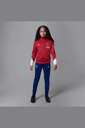 Jordan Maskinstrikket Paris Saint-Germain Strike Fourth Dri-FIT-fodboldtracksuit til større børn