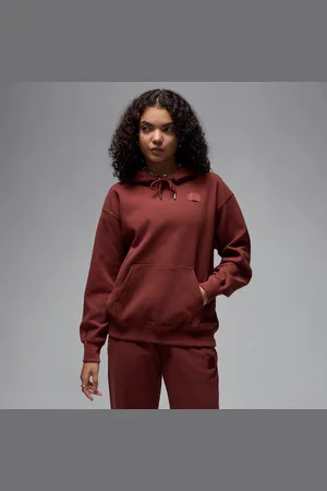 Jordan Flight Fleece-hættetrøje med waffle-mønster og satinfor til kvinder