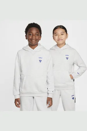 Nike LeBron Standard Issue Dri-FIT-basketballhættetrøje til større børn