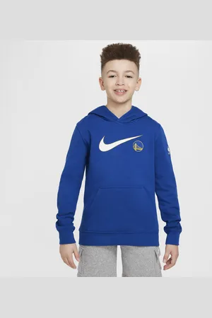 Nike Golden State Warriors Club Fleece Essential NBA-hættetrøje til større børn (drenge)