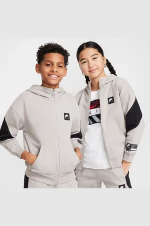 Nike Air-fleecehættetrøje med lynlås i fuld længde til større børn