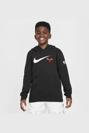 Nike Chicago Bulls Club Fleece Essential NBA-hættetrøje til større børn (drenge)