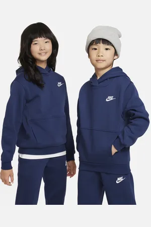 Nike Sportswear Club Fleece-pullover-hættetrøje til større børn