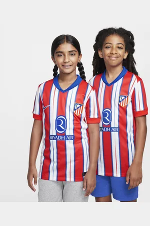 Nike Club Atlético de Madrid 2024/25 Stadium Home Dri-FIT Replica-fodboldtrøje til større børn