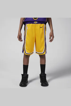 Nike Los Angeles Lakers 2023/24 Icon Edition NBA Swingman-shorts til større børn (drenge)