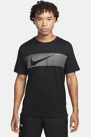 Nike Kortærmet Miler Flash Dri-FIT UV-løbeoverdel til mænd