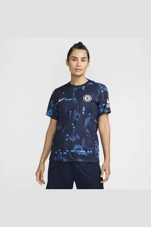 Nike Kortærmet Chelsea FC Academy Pro- Dri-FIT-opvarmningsfodboldtrøje med korte ærmer til kvinder