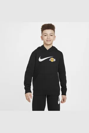Nike Los Angeles Lakers Club Fleece Essential NBA-hættetrøje til større børn (drenge)