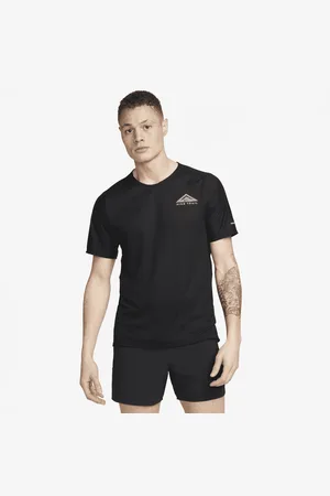 Nike Kortærmet Trail Solar Chase Dri-FIT-løbeoverdel til mænd
