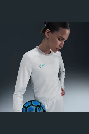 Nike Langærmet Academy Dri-FIT-fodboldtrøje med rund hals til kvinder
