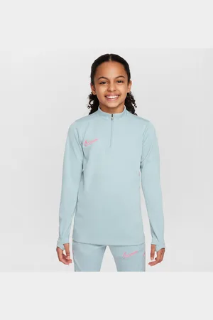 Nike Academy Dri-FIT-fodboldtræningstrøje med lange ærmer og 1/4 lynlås til større børn