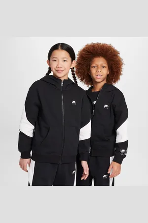 Nike Air-fleecehættetrøje med lynlås i fuld længde til større børn