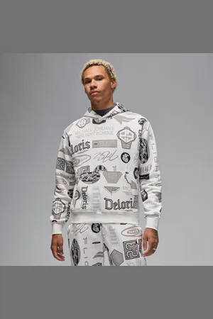 Jordan Essentials-pullover-hættetrøje i fleece og med print til mænd