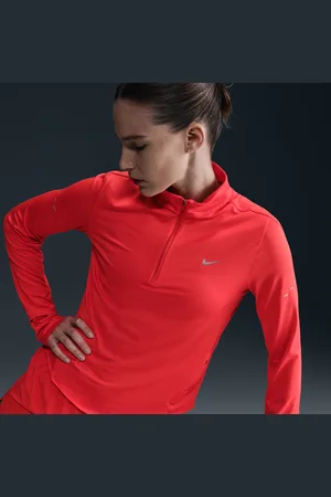 Nike Swift UV-løbetop med Dri-FIT og 1/4 lynlås til kvinder
