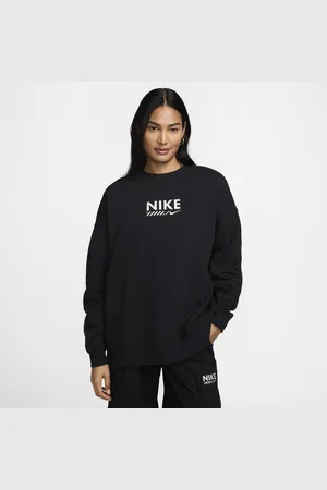 Nike Oversized Sportswear-sweatshirt i fleece med rund hals til kvinder