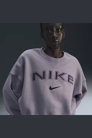 Nike Oversized Sportswear Phoenix Fleece-sweatshirt med rund hals og logo til kvinder