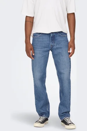 Only & Sons Onsedge Mellemhøj Talje Straight Fit Jeans