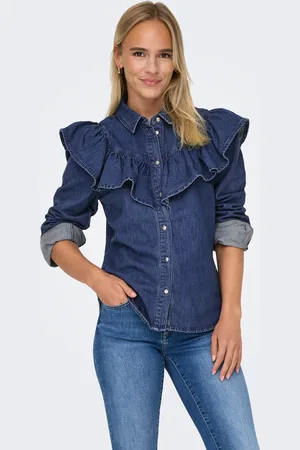 ONLY Onlindigo Denim-skjorte