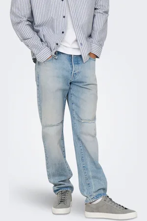 Only & Sons Onsedge Mellemhøj Talje Straight Fit Jeans
