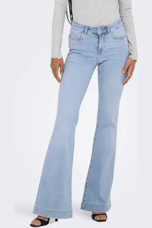 ONLY Onlblush Mellemhøj Talje Retro Flared Fit Jeans