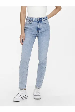 ONLY Onlemily Høj Talje Ankel Straight Fit Jeans