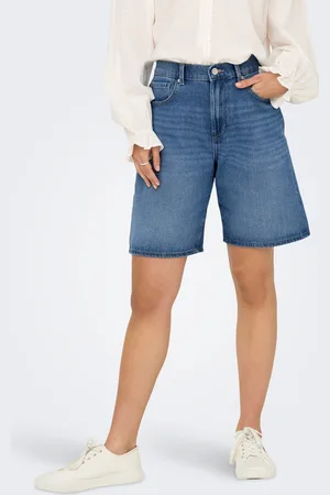 ONLY Onlhope Høj Talje Wide Leg Fit Denim-shorts